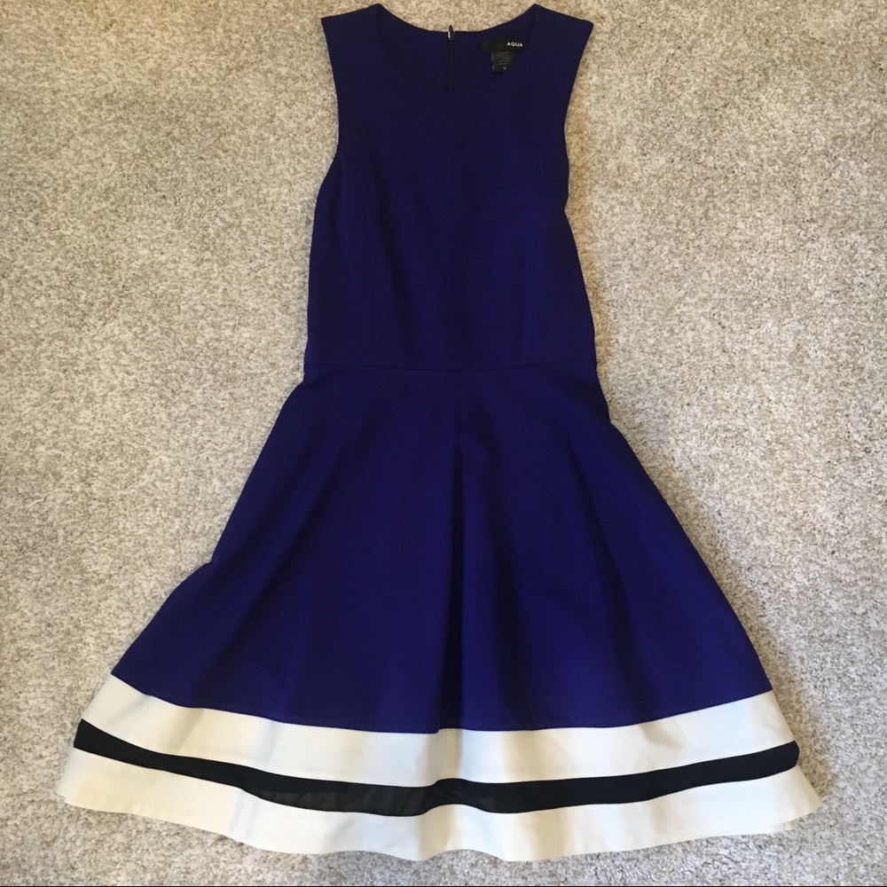 Navy Blue Aline Aqua Dress 💙
